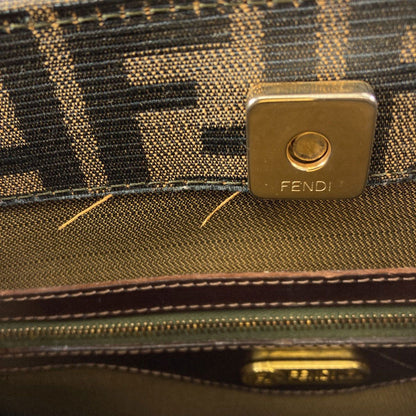 Fendi Zucca Pattern 2-Way Handbag Canvas Leather — view 9