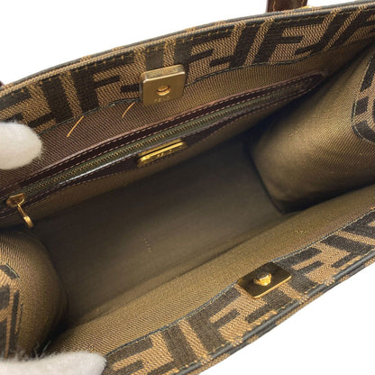 Fendi Zucca Pattern 2-Way Handbag Canvas Leather — view 5