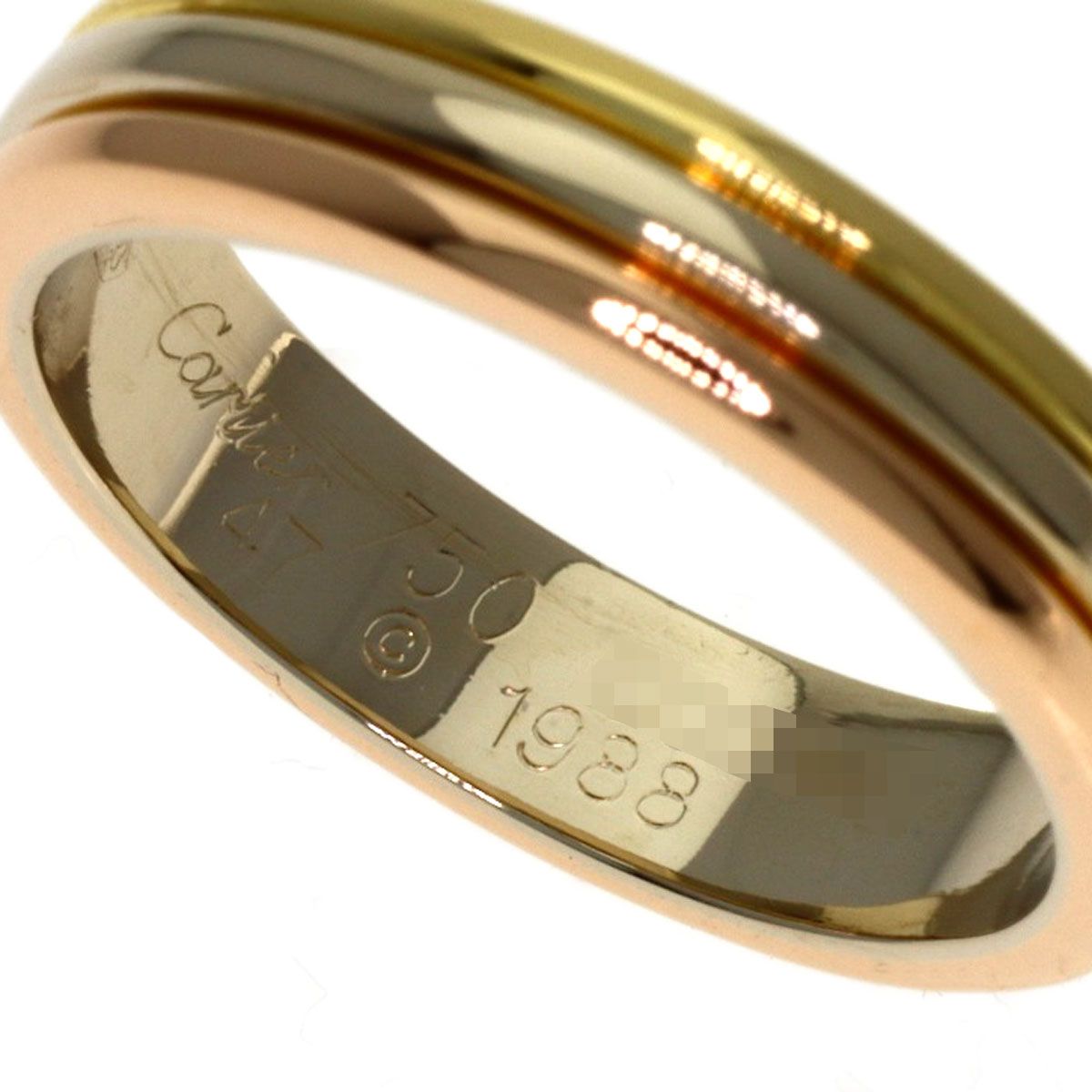 Cartier Trinity 47 Ring 18k Yellow Gold 18k White Pink — view 5