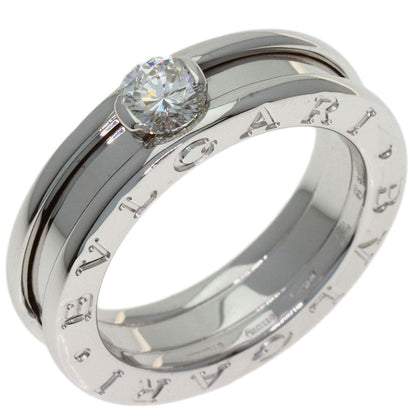 Bvlgari Band Solitaire Diamond 49 Ring 18k White Gold — view 2