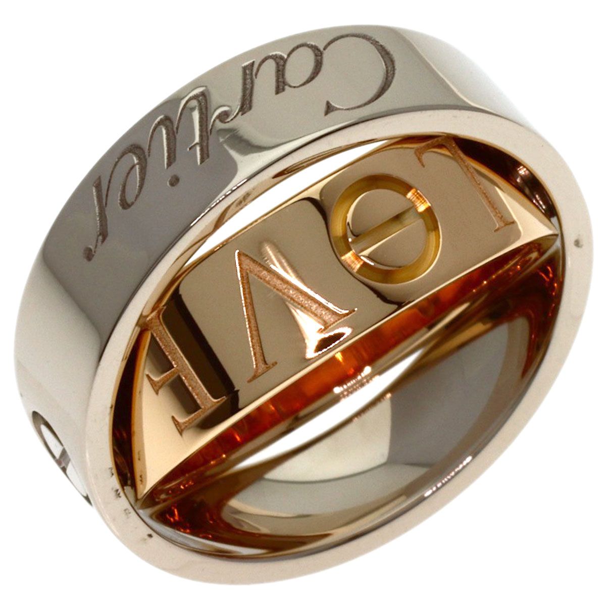 Cartier C-cles Love 49 Ring 18k White Gold 18k Pink — view 2