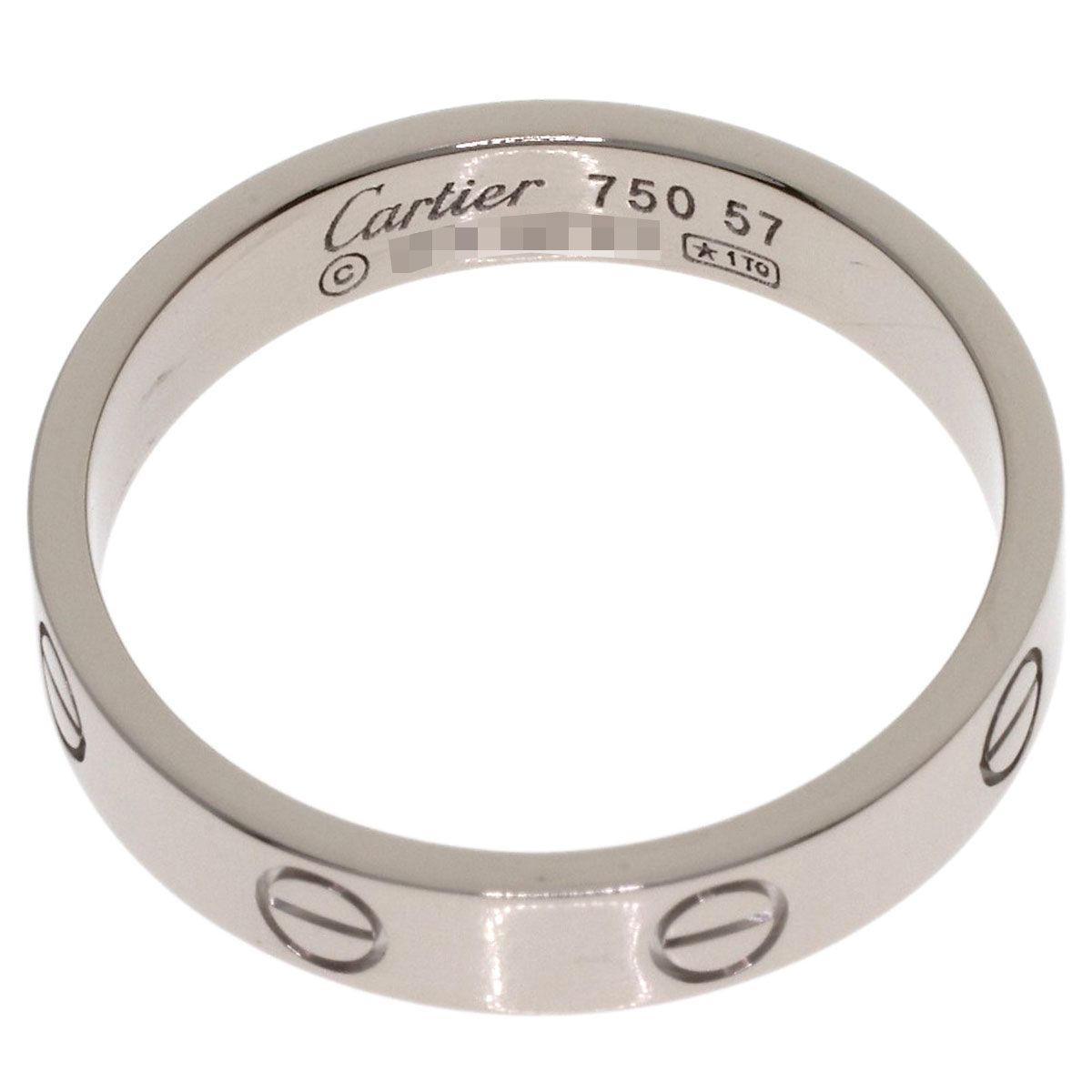 Cartier Mini Love Ring 57 18k White Gold — view 4