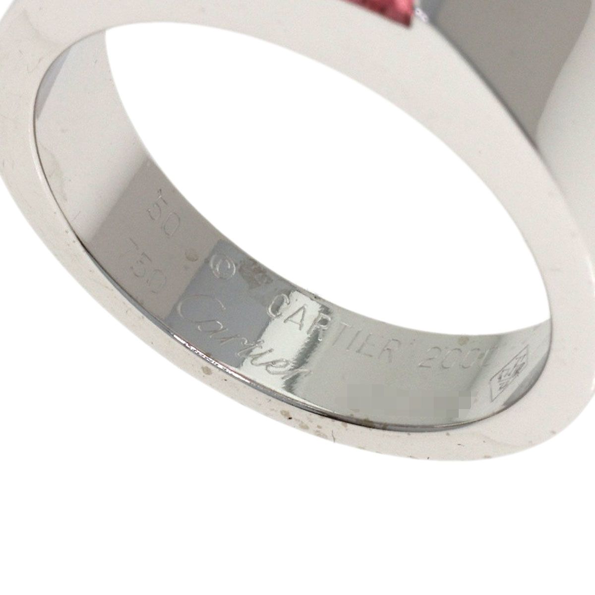 Cartier Tank Pink Tourmaline 50 Ring 18k White Gold — view 6