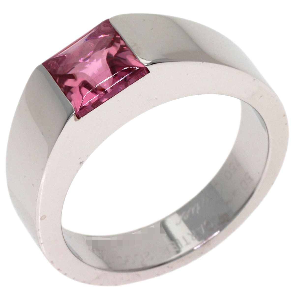 Cartier Tank Pink Tourmaline 50 Ring 18k White Gold — view 2