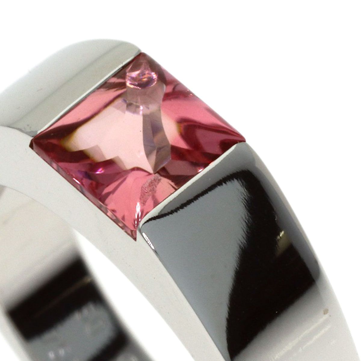 Cartier Tank Pink Tourmaline 50 Ring 18k White Gold — view 8