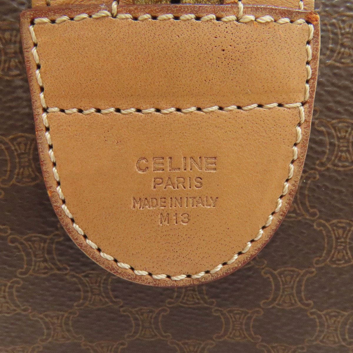 Celine Mini Boston Bag Macadam Pattern Leather — view 6