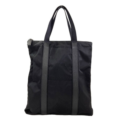 Prada Logo Handbag Nylon Leather