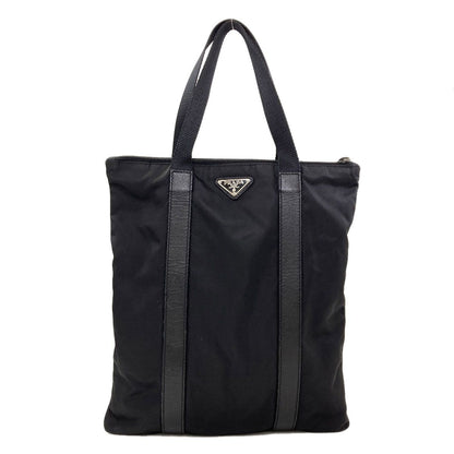 Prada Logo Handbag Nylon Leather — view 2
