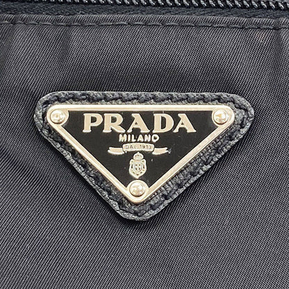 Prada Logo Handbag Nylon Leather — view 9