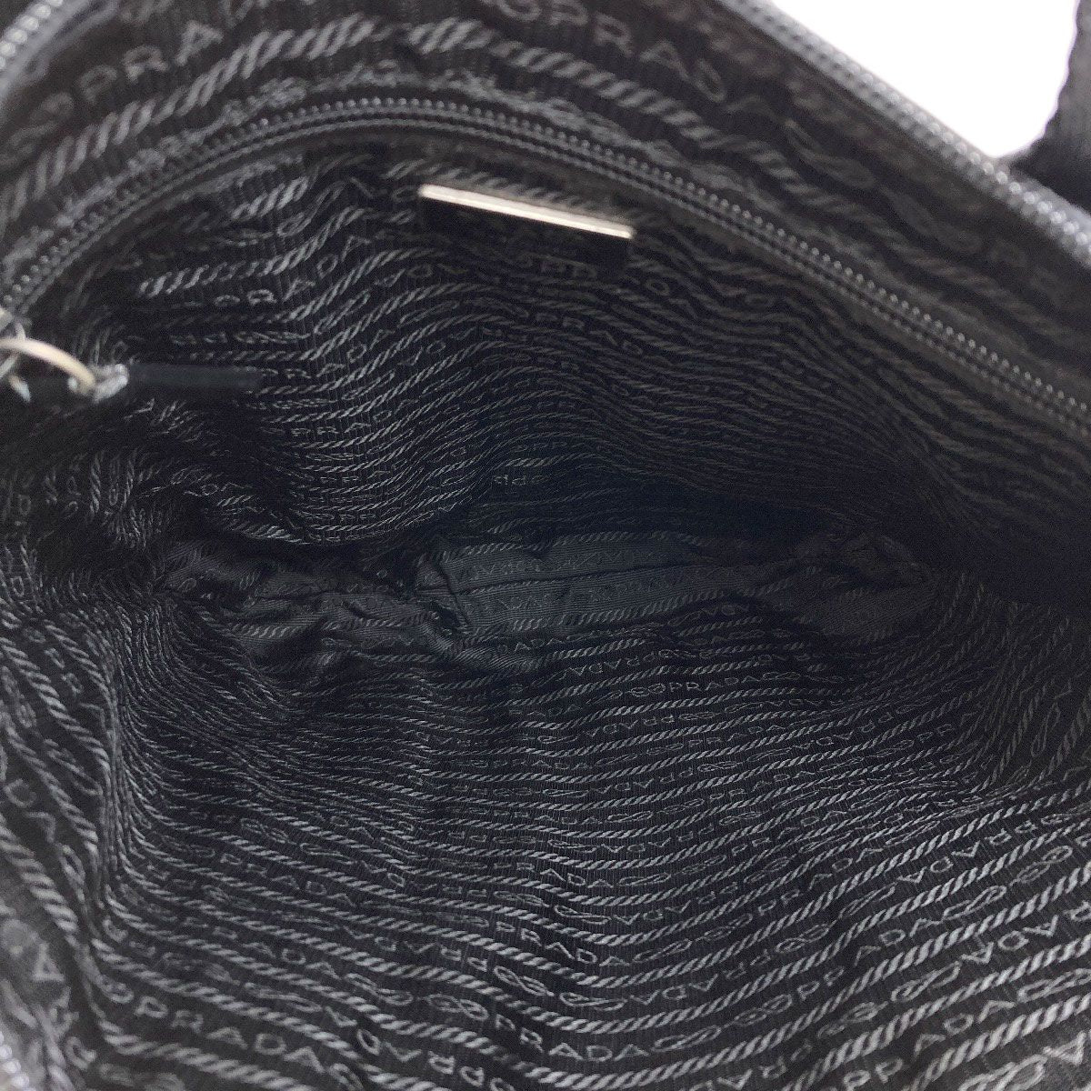 Prada Logo Handbag Nylon Leather — view 5