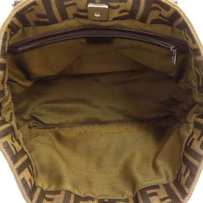 Fendi Zucca Pattern Handbag Canvas Leather — view 5
