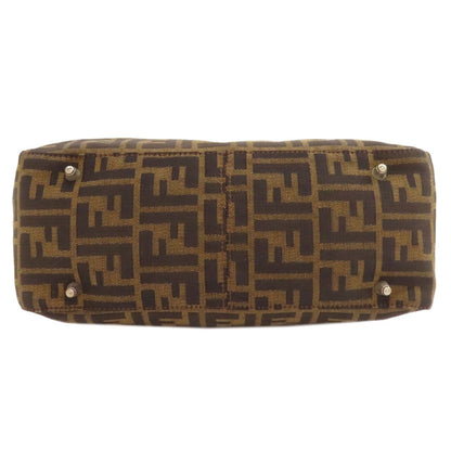 Fendi Zucca Pattern Handbag Canvas Leather — view 4