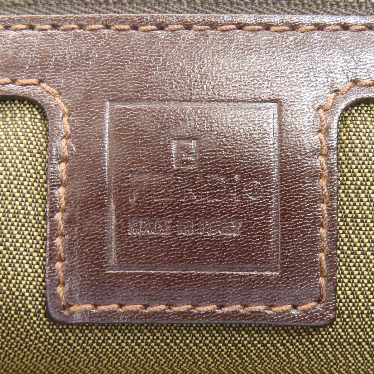 Fendi Zucca Pattern Handbag Canvas Leather — view 6