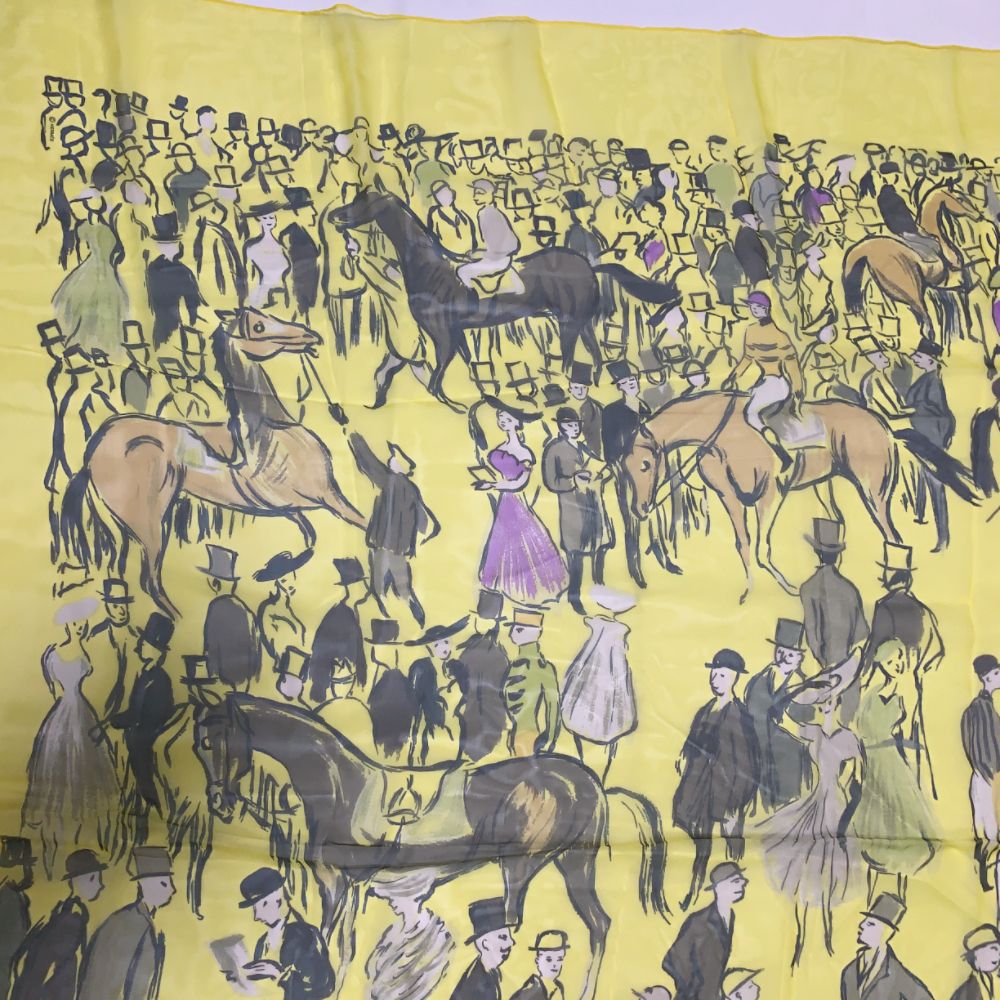 Hermes Carre 140 Paddock Yellow Large Scarf Silk — view 2