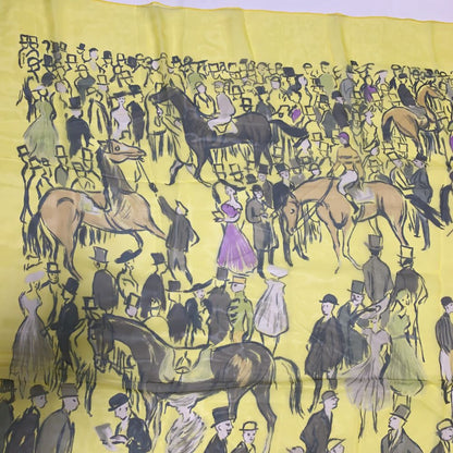 Hermes Carre 140 Paddock Yellow Large Scarf Silk — view 2