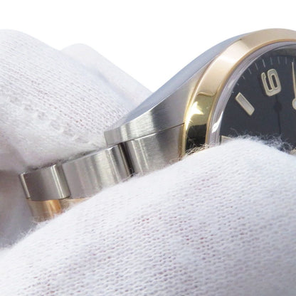 Rolex Explorer SS 18k Yellow Gold Roulette Watch Black Dial — view 5