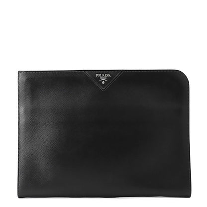 Prada Clutch Document Case Saffiano Leather Black