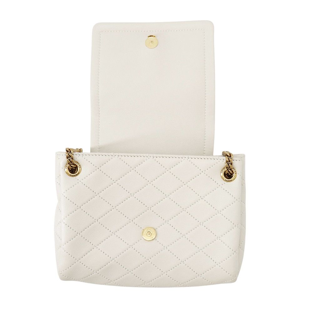 Saint Laurent Paris Chain Shoulder Bag Mini Nolita YSL White — view 7