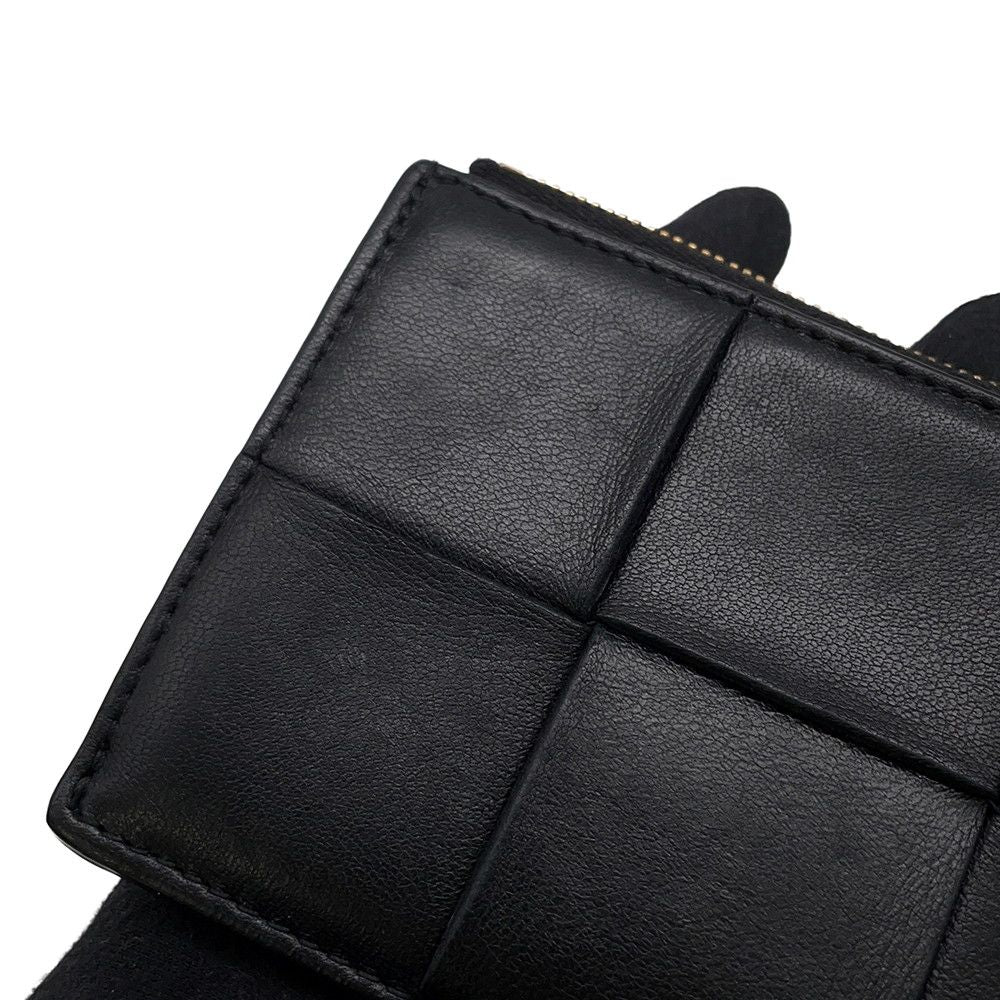 Bottega Veneta Coin Case Maxi Intrecciato Cassette Fastener Card Black — view 5