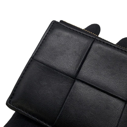 Bottega Veneta Coin Case Maxi Intrecciato Cassette Fastener Card Black — view 5