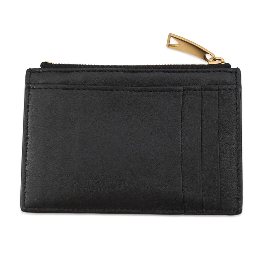 Bottega Veneta Coin Case Maxi Intrecciato Cassette Fastener Card Black — view 3