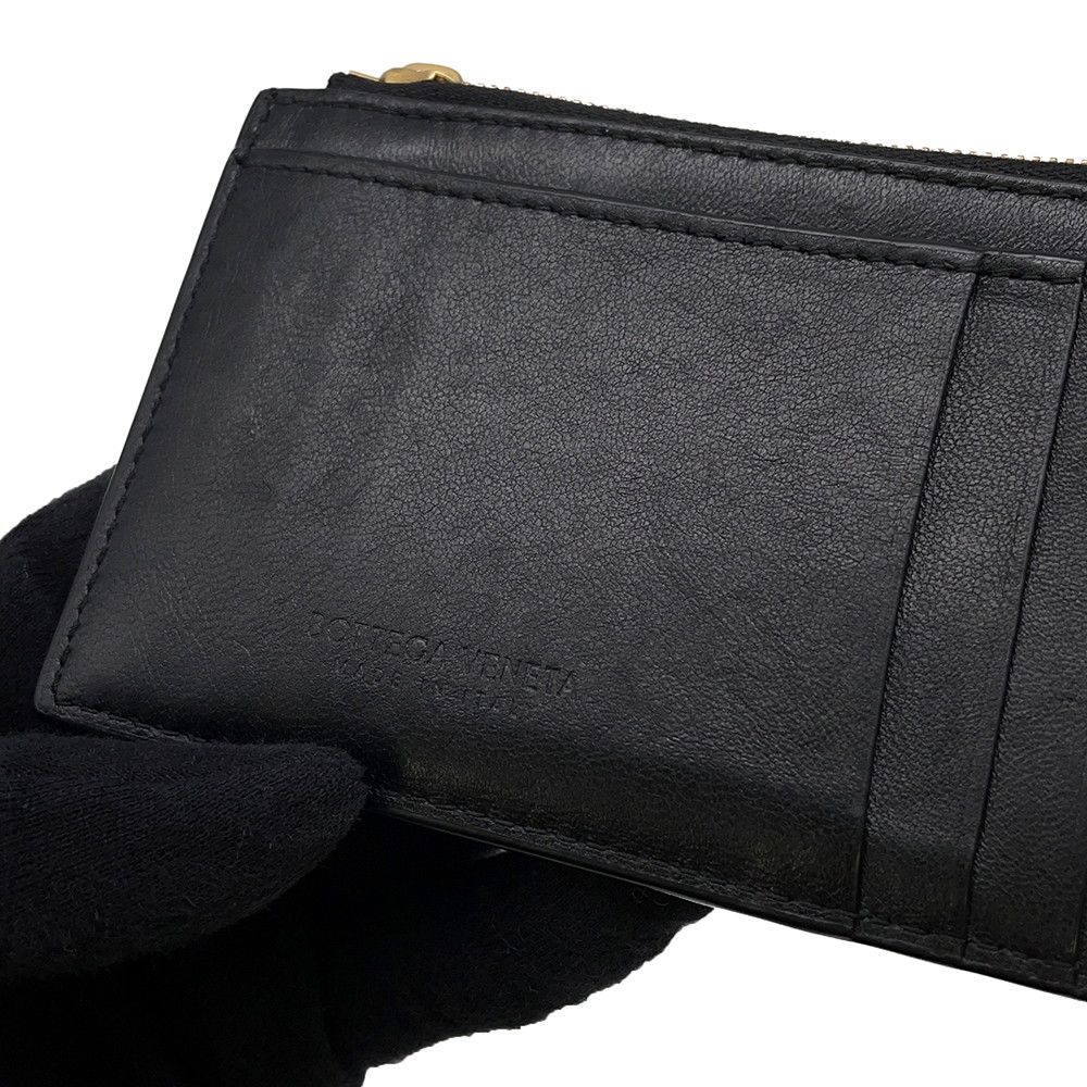 Bottega Veneta Coin Case Maxi Intrecciato Cassette Fastener Card Black — view 7