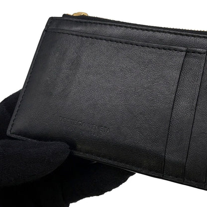 Bottega Veneta Coin Case Maxi Intrecciato Cassette Fastener Card Black — view 7