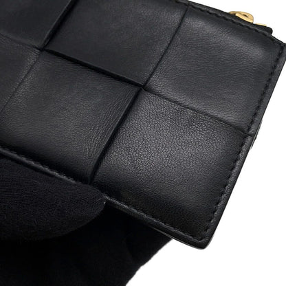 Bottega Veneta Coin Case Maxi Intrecciato Cassette Fastener Card Black — view 6