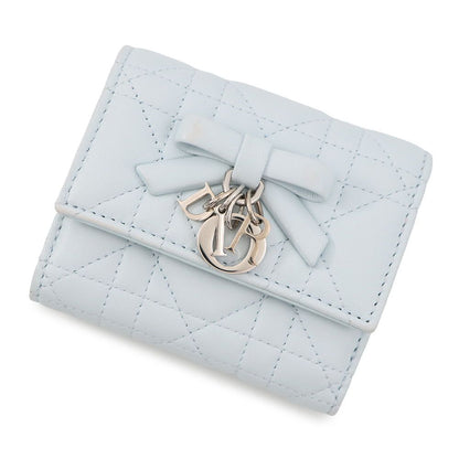 Dior Trifold Wallet Cannage My Hibiscus L Zip Lambskin