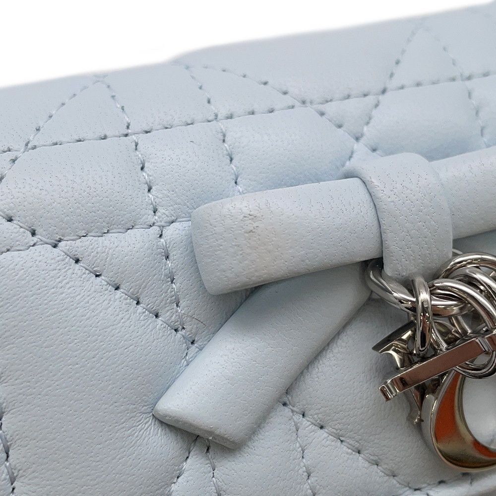 Dior Trifold Wallet Cannage My Hibiscus L Zip Lambskin — view 8
