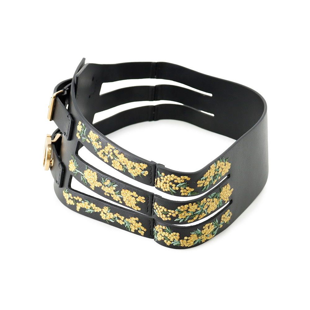 Dior Belt Leather Flower 70 — view 2