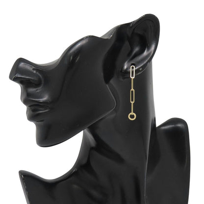 Hermes Earrings Kelly Chaine 18k Yellow Gold Asymmetric — view 5