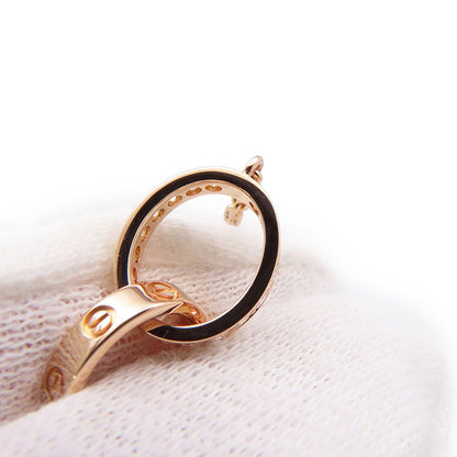 Cartier Necklace Love Semi Pave Diamond Total 18k Pink Gold Baby Pendant — view 8
