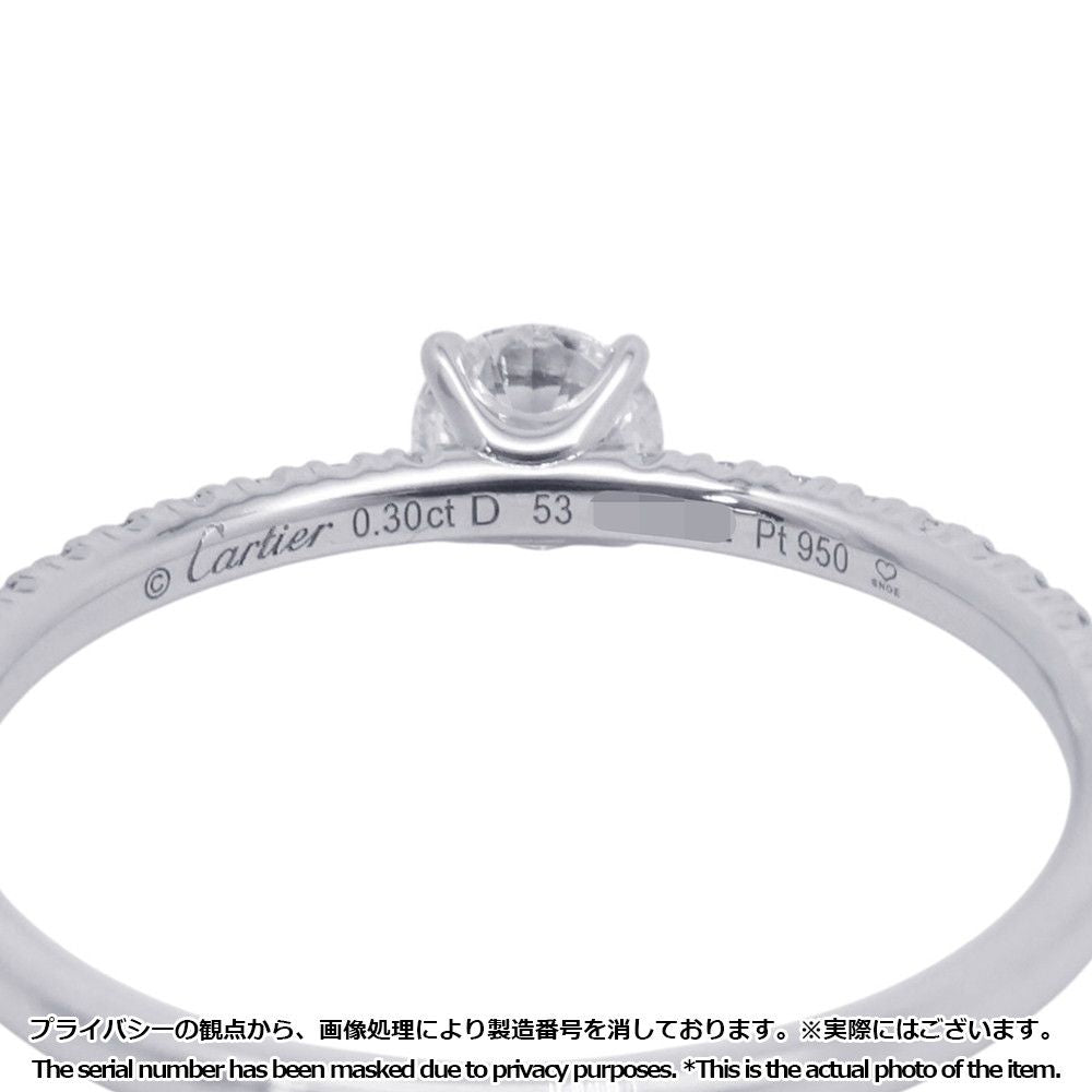 Cartier Ring Etain Cell de Solitaire Diamond Medium Stone — view 8