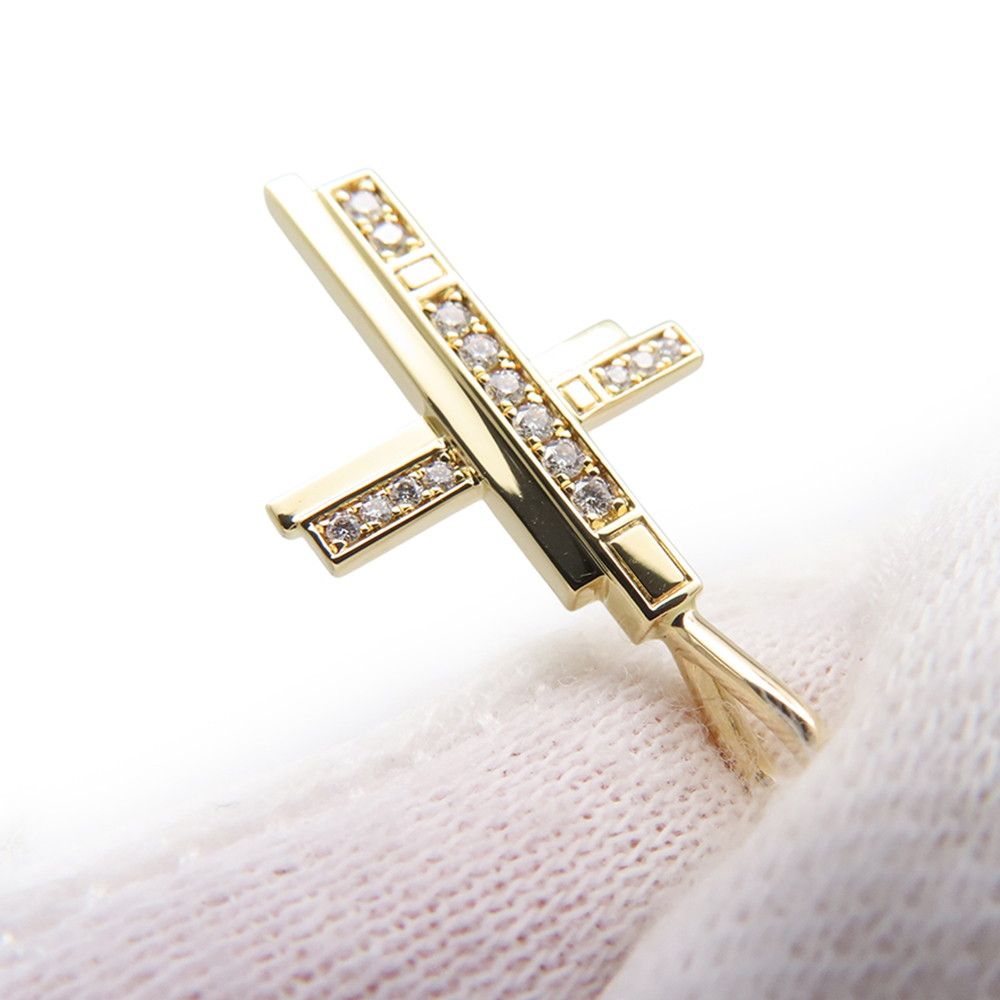 Harry Winston Necklace Traffic Cross Diamond Total 18k Yellow Gold Cmdyrecrtrf — view 6