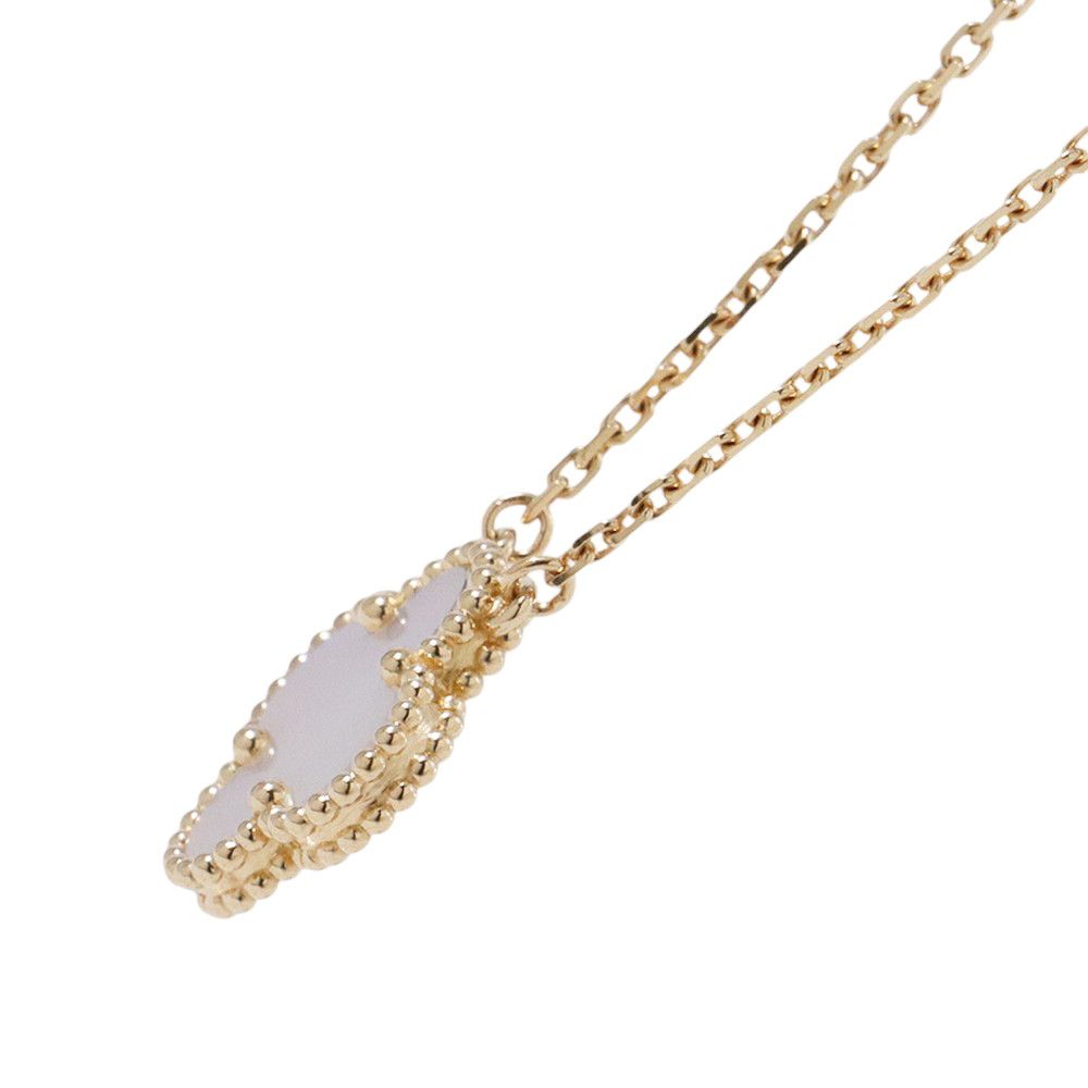Van Cleef & Arpels Necklace Vintage Alhambra Pendant Mother of Pearl 18k Yellow — view 2
