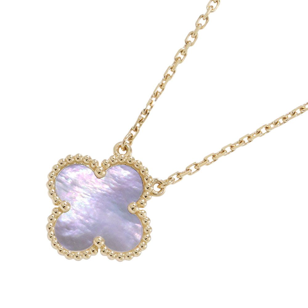 Van Cleef & Arpels Necklace Vintage Alhambra Pendant Mother of Pearl 18k Yellow