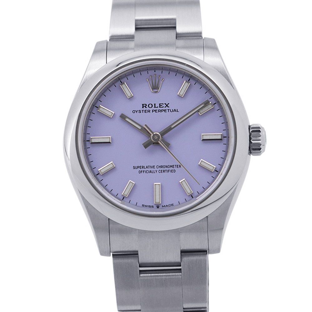 Rolex Oyster Perpetual 31 Roulette Watch Lavender Dial