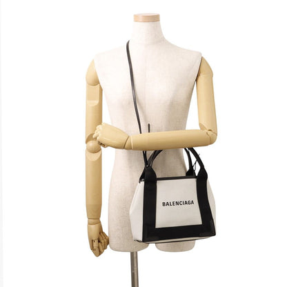 Balenciaga Handbag Navy Cabas XS Bag Black White — view 5