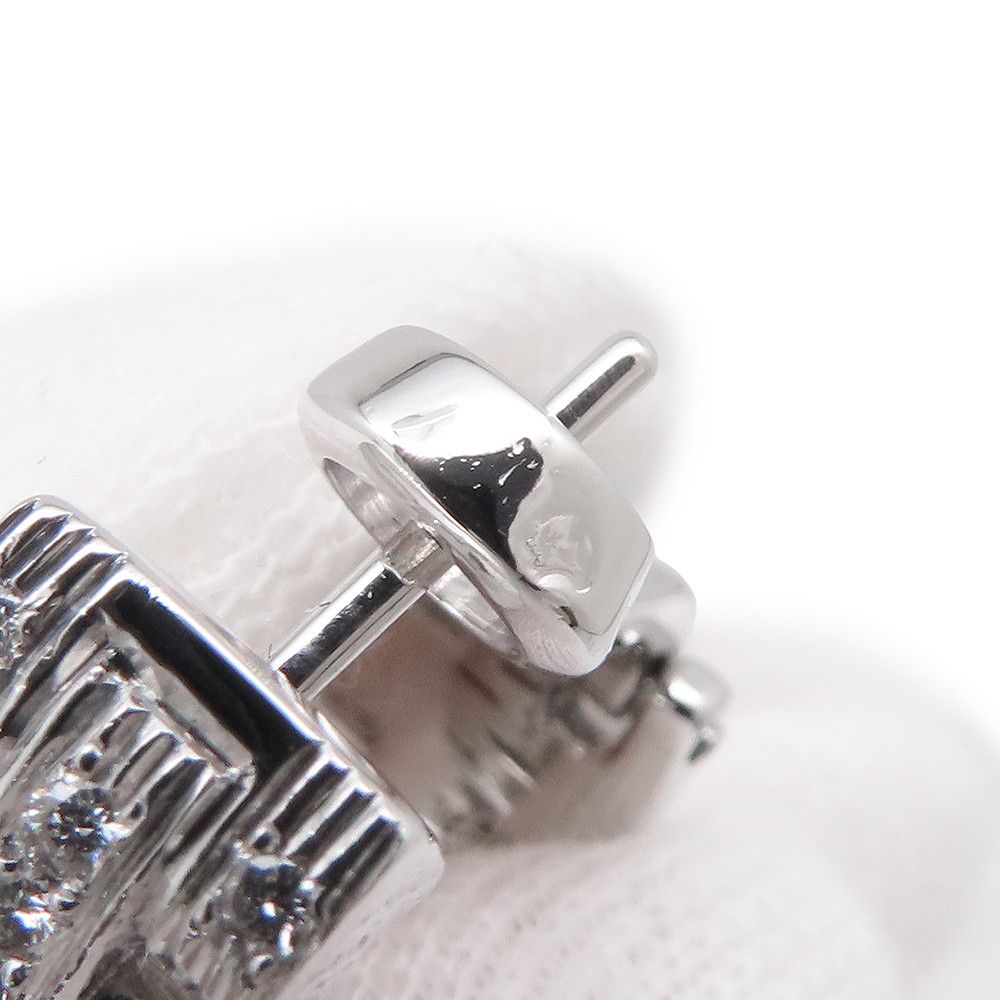 Cartier Earrings Maillon Panthere Pave Diamond Total 18k White Gold — view 6