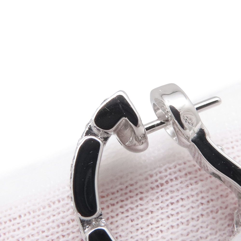 Cartier Earrings Maillon Panthere Pave Diamond Total 18k White Gold — view 7