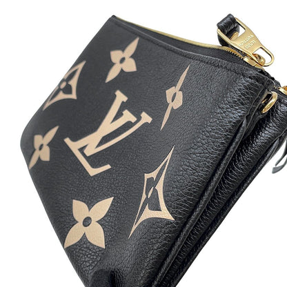 Louis Vuitton Shoulder Bag Bicolor Monogram Empreinte Pochette Double Zip Black — view 7