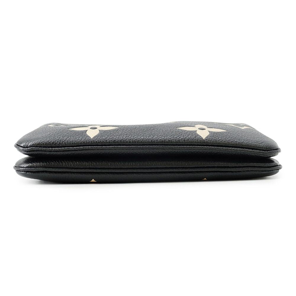 Louis Vuitton Shoulder Bag Bicolor Monogram Empreinte Pochette Double Zip Black — view 3
