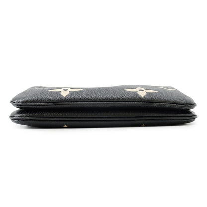 Louis Vuitton Shoulder Bag Bicolor Monogram Empreinte Pochette Double Zip Black — view 3
