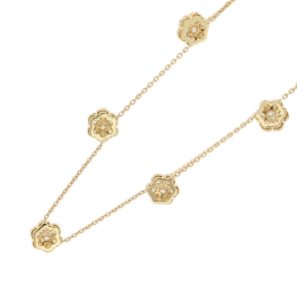 Van Cleef & Arpels Necklace Fullette 5 Flowers Diamond 18k Yellow Gold — view 3