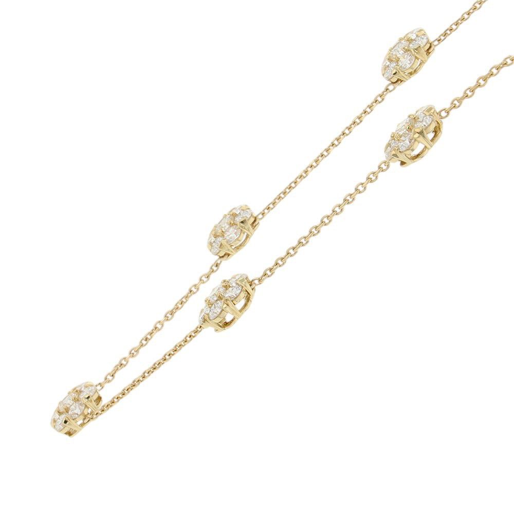 Van Cleef & Arpels Necklace Fullette 5 Flowers Diamond 18k Yellow Gold — view 2