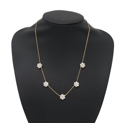 Van Cleef & Arpels Necklace Fullette 5 Flowers Diamond 18k Yellow Gold — view 4