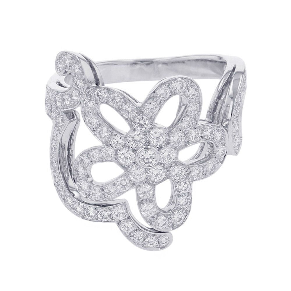 Van Cleef & Arpels Ring Dentelle Diamond 18k White Gold