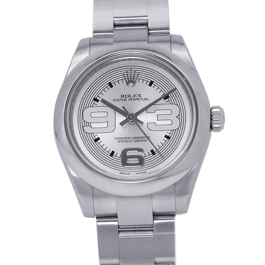 Rolex Oyster Perpetual 31 M Number Watch Silver Dial Big Arabia