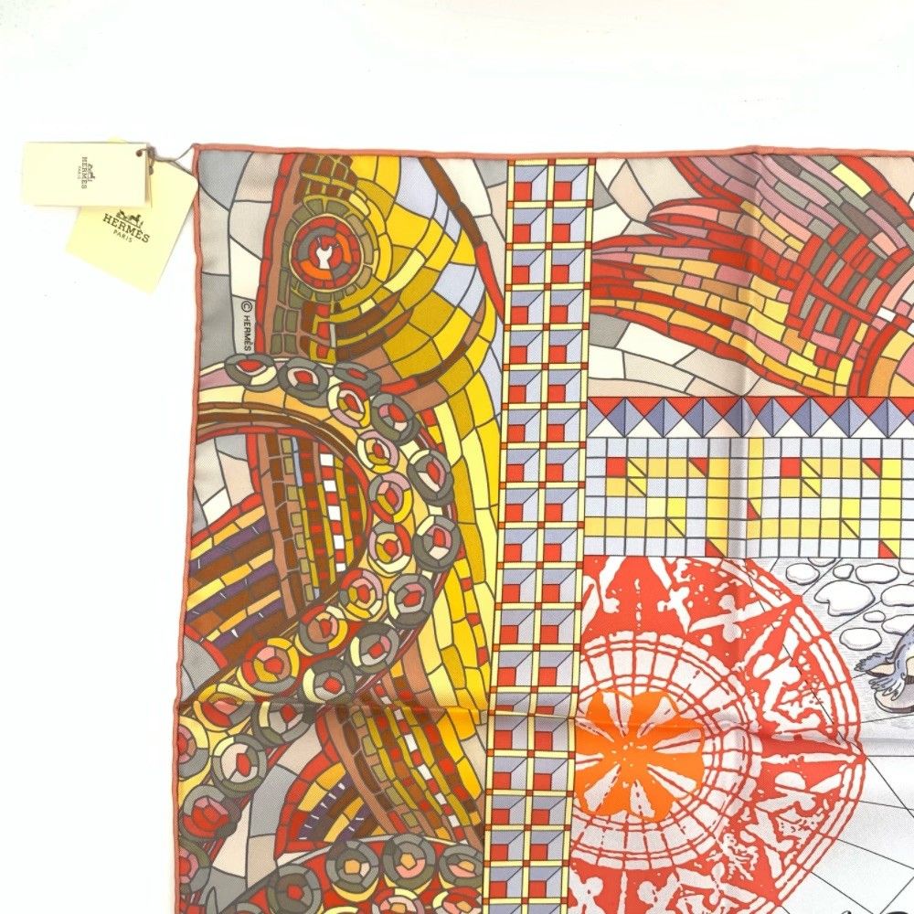 Hermes Carre 90 le Voyage de Pytheas Scarf Multicolor Silk — view 5